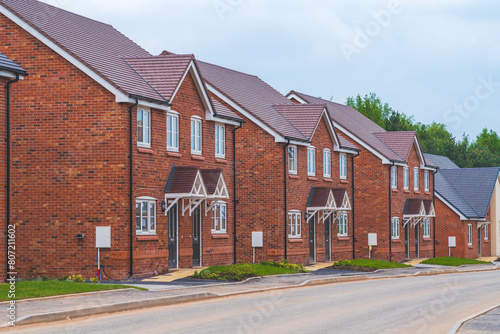 New house build in the UK, example of modern homes built in Britain