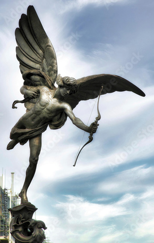 London (UK) Shaftesbury Memorial Fountain Winged statue of Anteros photo