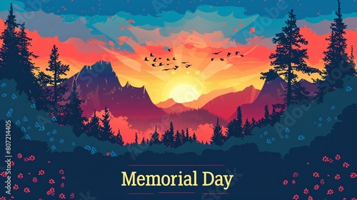 Memorial day text poster photo