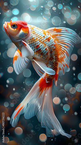 Regal Radiance: Royal Pisces Fish Gleams in Luxurious Aquarium,generated by IA