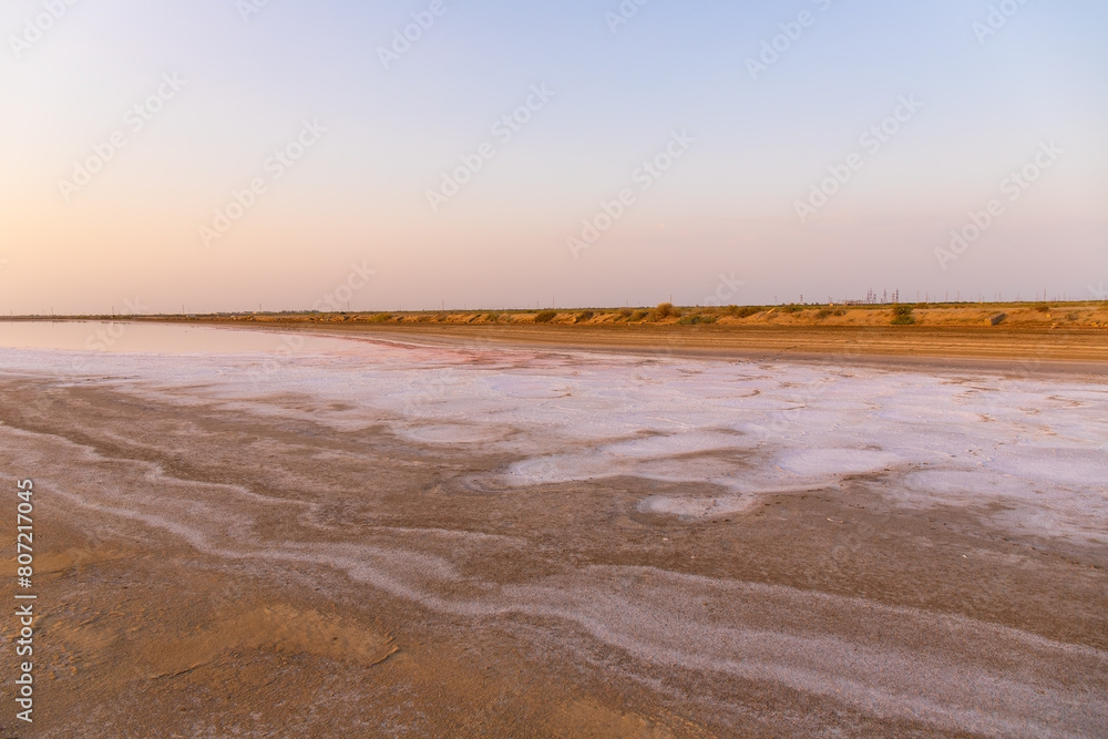 Dry salt lake. Neftchala. Azerbaijan.