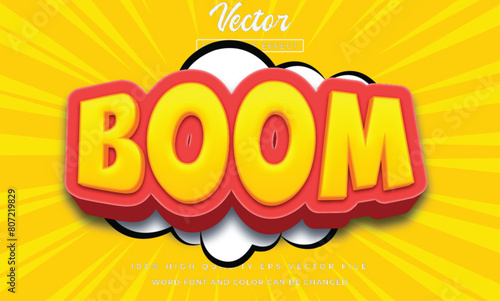 Boom 3d editable text effect comic style