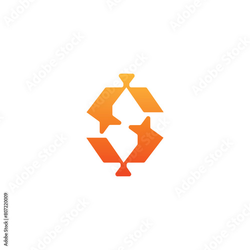 Letter S technology IT digital agency vector logo design