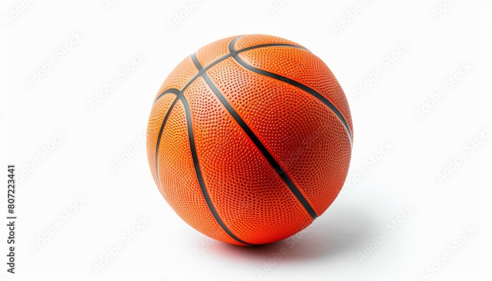 Fototapeta premium Isolated orange basketball ball on white background with path