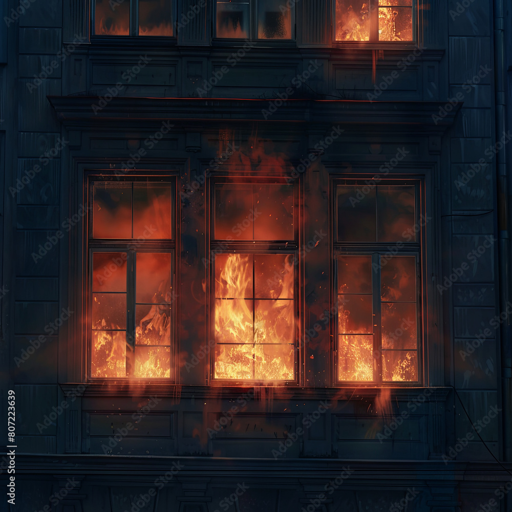 fire in window fire in window
