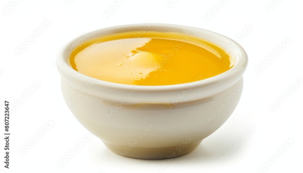 Isolated white background for mustard honey sauce Isolated white background for mustard honey sauce