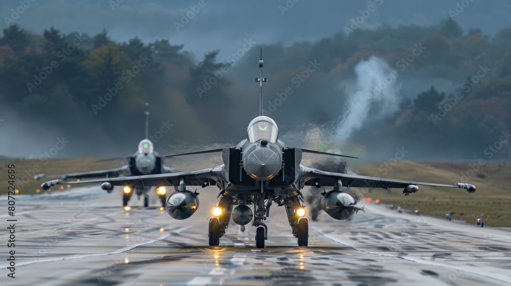 Fototapeta premium Fighter Jets in Formation 1