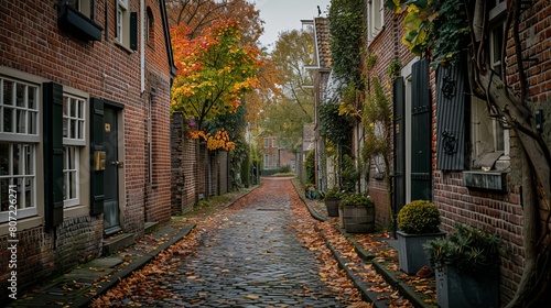 beautiful street in Netherlands 