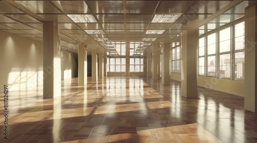 empty office space hyper realistic  photo