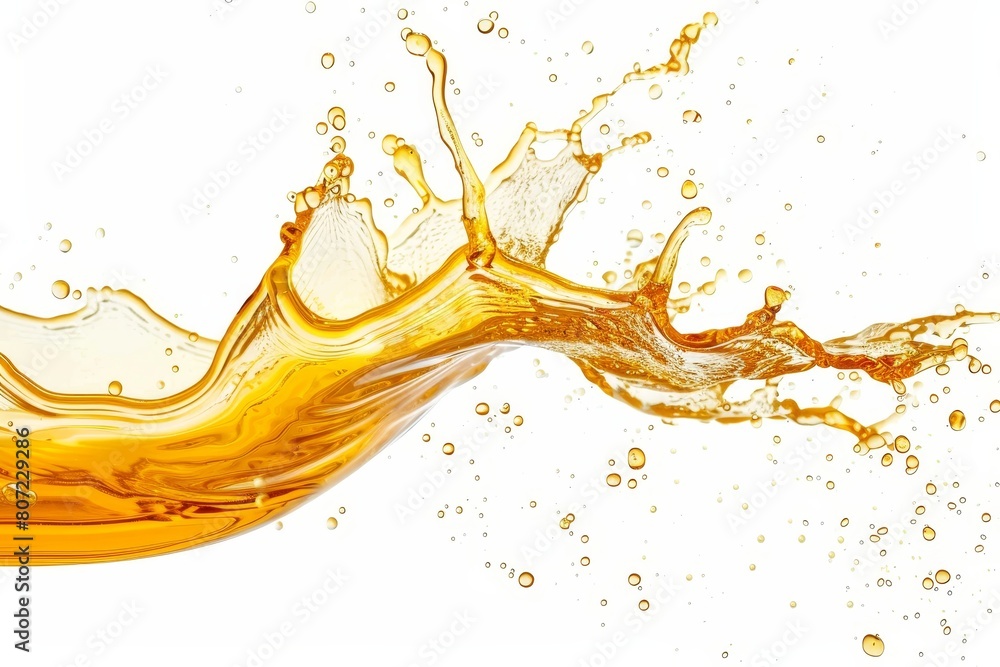Oil with bubbles isolated on white background Oil with bubbles isolated on white background
