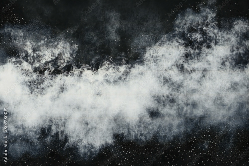 Abstract cloud of smoke on a black background,   illustration