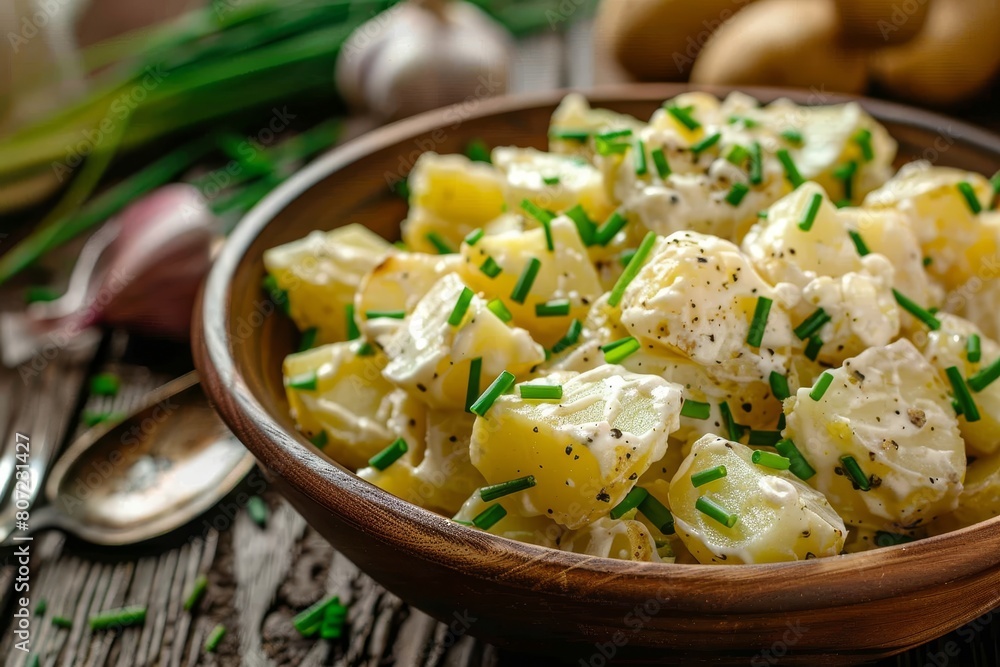 Potato salad with chives Potato salad with chives