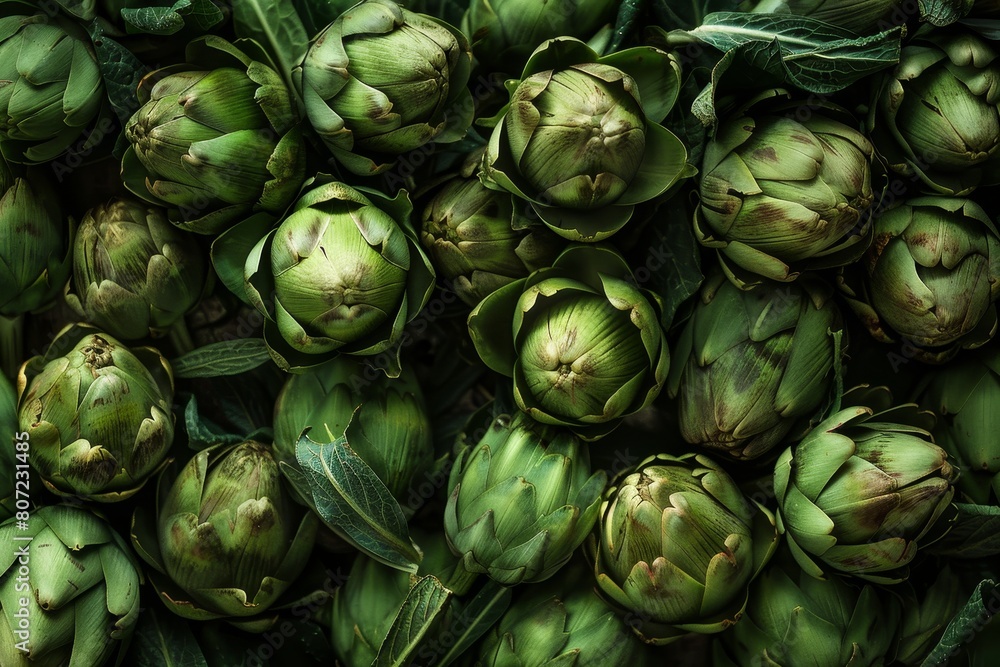 Fototapeta premium Prepped artichokes setting