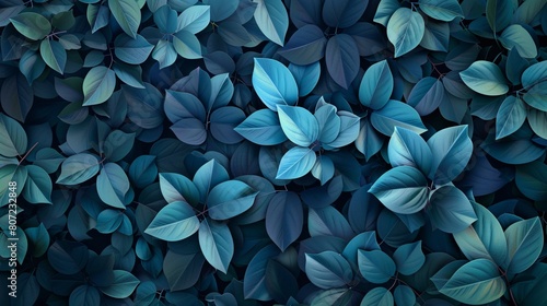 Abstract leaves background, a pattern that resembles nature's colors. Colorful plant texture, a representation of leaf design. photo