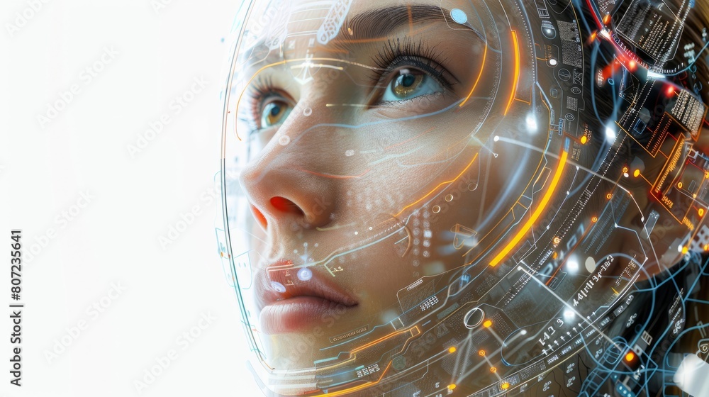 Cybernetic Woman with Digital Enhancements 10 Cybernetic Woman with Digital Enhancements 10