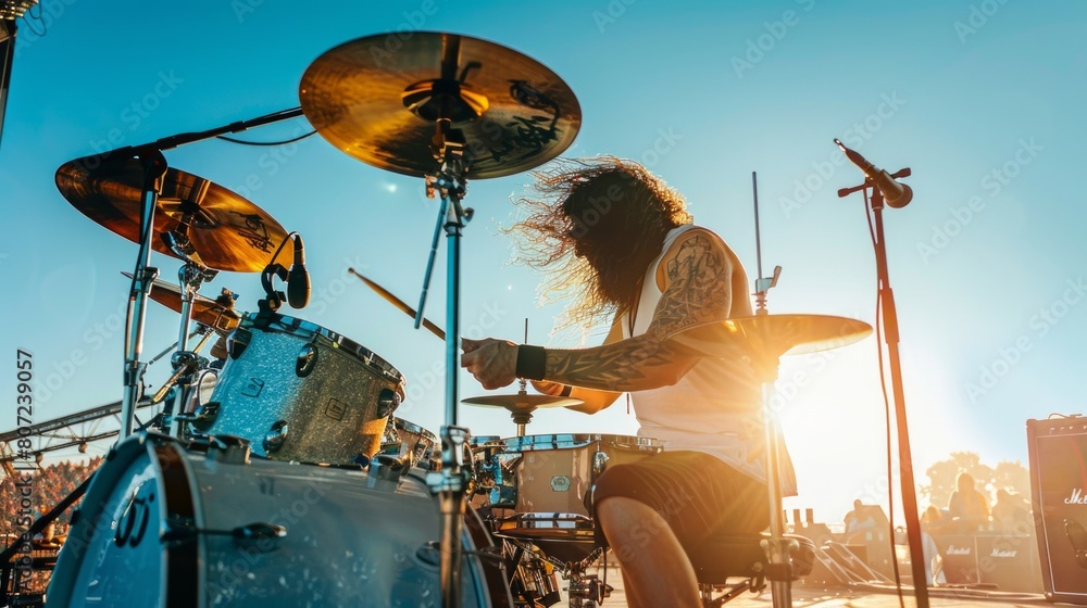 Fototapeta premium Rock Drummer's Energy 1