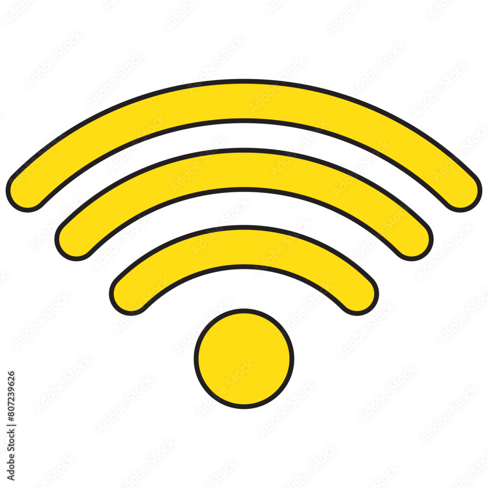 Wi fi wireless internet signal flat icon for apps Wi fi wireless internet signal flat icon for apps