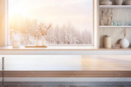 A minimalist still life of two white ceramic jugs sitting on a wood table photo