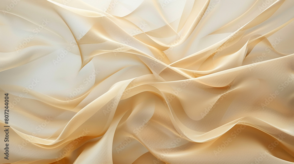 Obraz premium Dynamic abstract wallpaper featuring gradient mesh from beige to ivory ultra-modern design