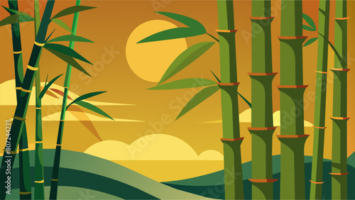 The gentle rustling of bamboo in the wind creates a soothing background noise allowing visitors to fully immerse themselves in Stoic contemplation.. Vector illustration