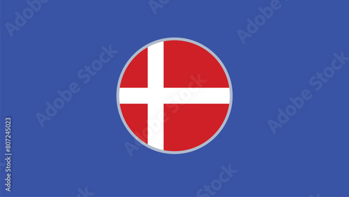Denmark Flag Emblem European Nations 2024 Teams Countries European Germany Football Symbol Logo Design Vector Illustration Free Download Denmark Flag Emblem European Nations 2024 Teams Countries European Germany Football Symbol Logo Design Vector Illustration - GFXLoad