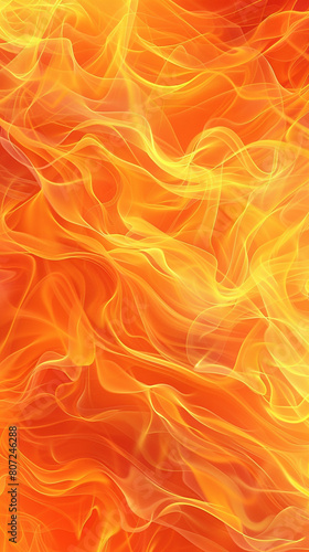 Electric tangerine orange waves styled as abstract flames ideal for a vibrant energetic background