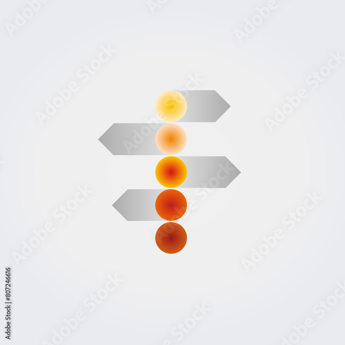 Icône Logo Abstrait Types de Diagrammes Graphiques - Multicolore - Direction Analyse Objectif Croissance - Formes Variées Vecteur