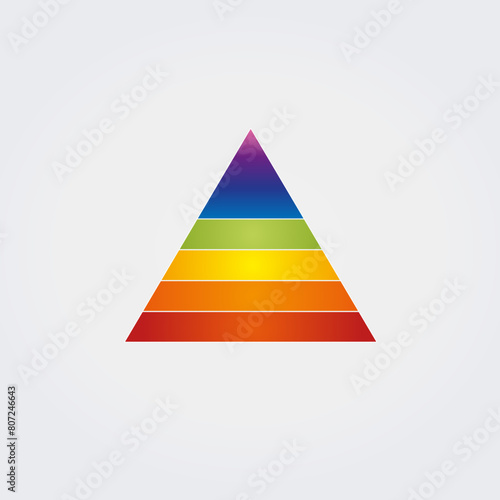 Icône Logo Abstrait Types de Diagrammes Graphiques - Multicolore - Direction Analyse Objectif Croissance - Formes Variées Vecteur
