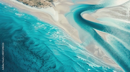 Wallpaper Mural Stunning Aerial View of Hill Inlet at Beach in Bay Torontodigital.ca