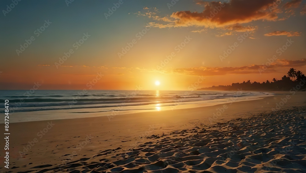 Obraz premium sunset at the beach
