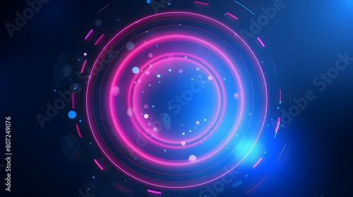 pink and blue Abstract technology background circles digital hi-tech technology design background. concept innovation. vector illustration