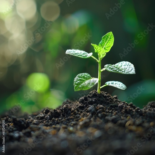 Growing Your Wealth: Investment and Finance with Mone - An Image of Plant Growing out of a Bank photo