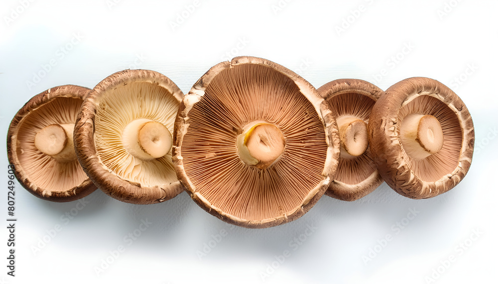 mushrooms on a white background mushrooms on a white background