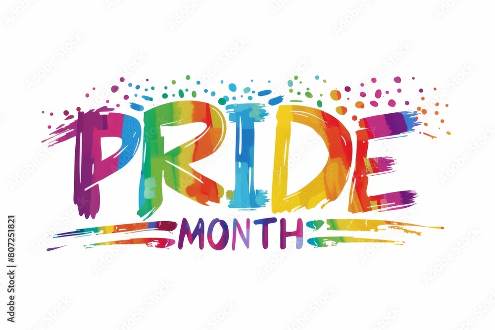 Pride month graphic design with the text Pride month graphic design with the text