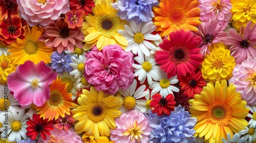 Vibrant Floral Pattern for Spring Celebrations Generative AI
