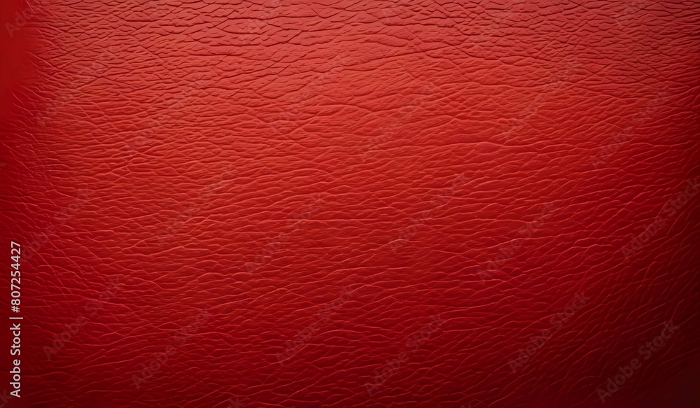 Fototapeta premium Background texture of a wrinkled red leather surface. AI Generated