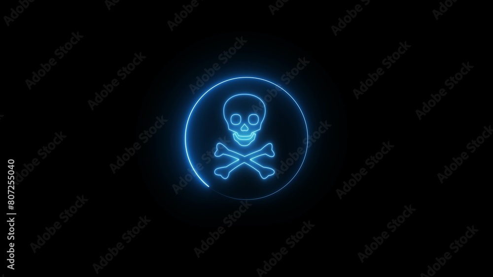 Abstract neon geometric security alert and neon tool icon illustration. Abstract neon geometric security alert and neon tool icon illustration.