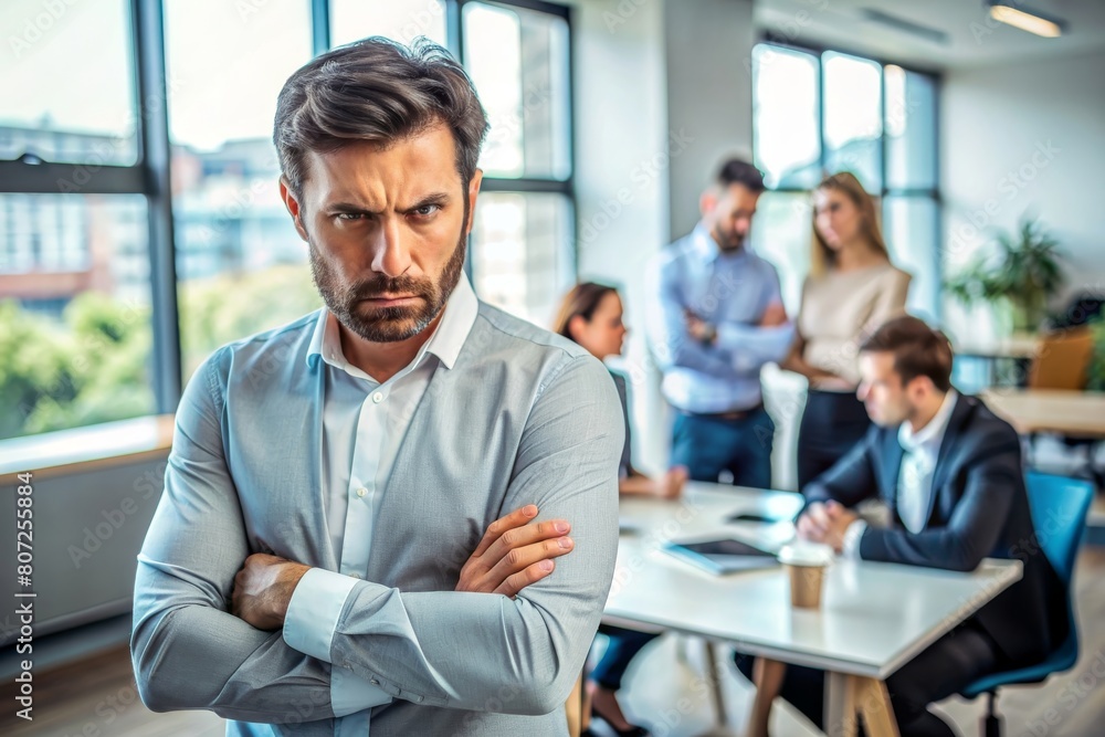 Portrait of angry businessman in hos office Portrait of angry businessman in hos office