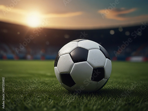 Soccer ball on grass | Football Background 4K 2024