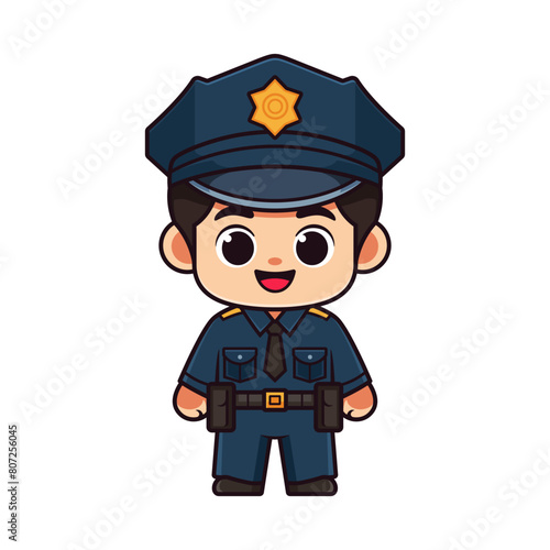 cute cartoon police officer