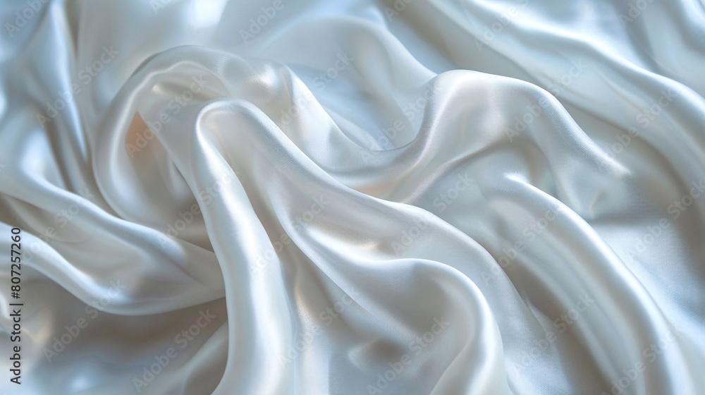 Fototapeta premium white wrinkled satin silk cloth texture background