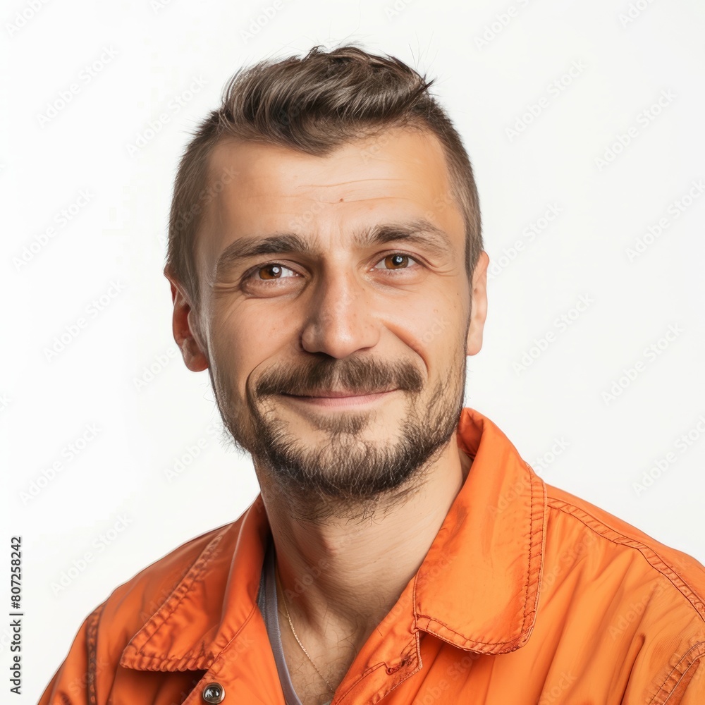 Obraz premium Smiling Engineer in Orange Uniform 4