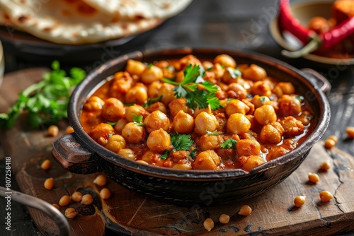 Traditional North Indian main course usually served with Bhatura or Roti Naan