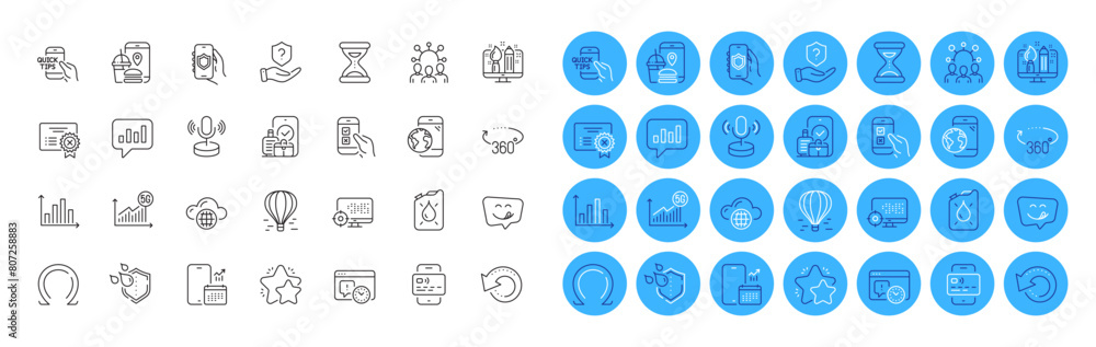 Diagram graph, Squad and Protection shield line icons pack. Project deadline, Air balloon, Star web icon. Microphone, 360 degrees, Analytical chat pictogram. Creative design, Food app. Vector Diagram graph, Squad and Protection shield line icons pack. Project deadline, Air balloon, Star web icon. Microphone, 360 degrees, Analytical chat pictogram. Creative design, Food app. Vector