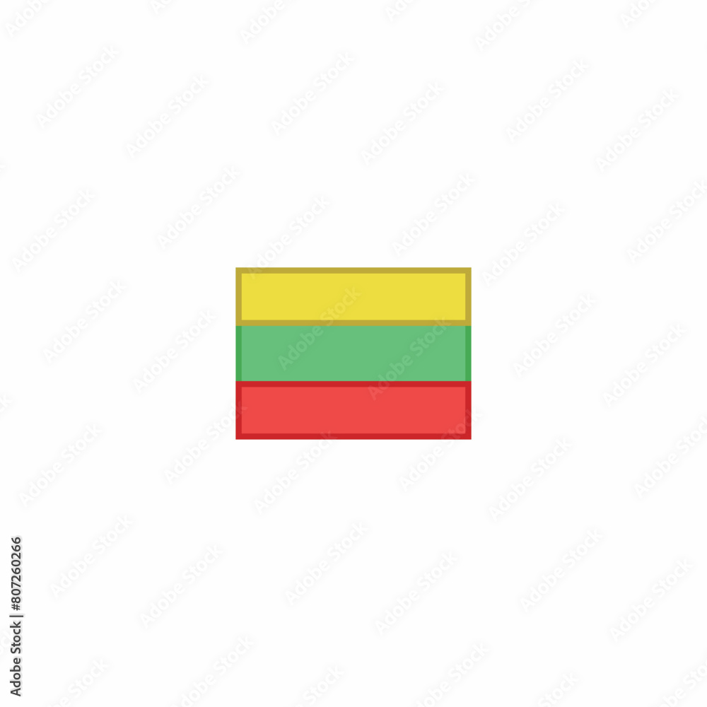 Fototapeta premium lithuania national vector flag small