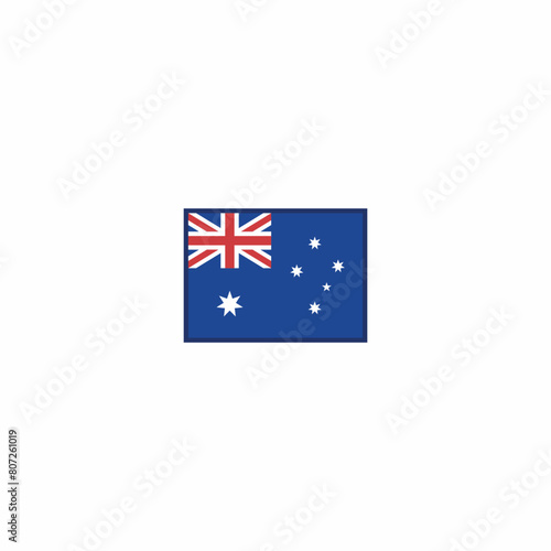 australia flag nation vector minimalistic