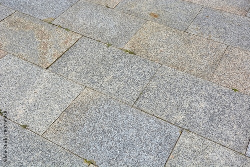 Granite pavement  the rock of which is 1.7 billion years old - high quality footpath for heavy pedestrian traffic
