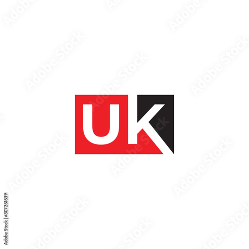 Vector initial letter uk logo design vector