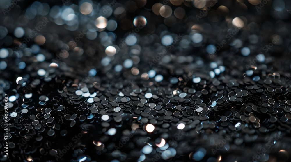 photo background of black sequins.