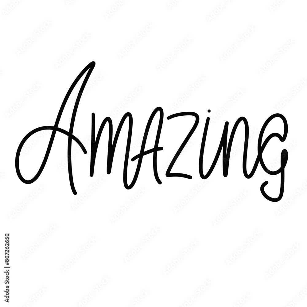 Obraz premium Word Amazing text isolated. Hand drawn vector art.